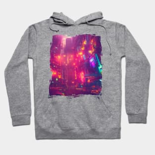 Cool Japanese Neon City Hoodie